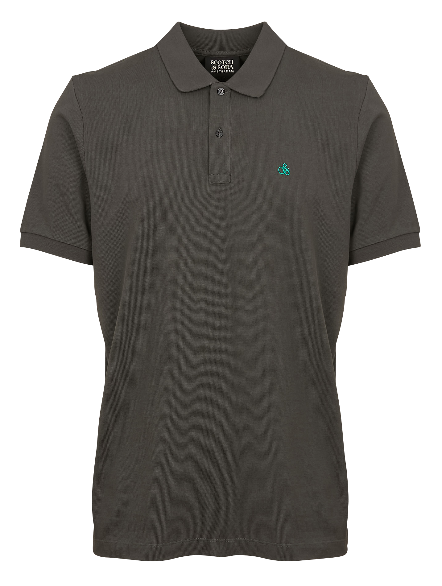 Polo droit en coton | Gris