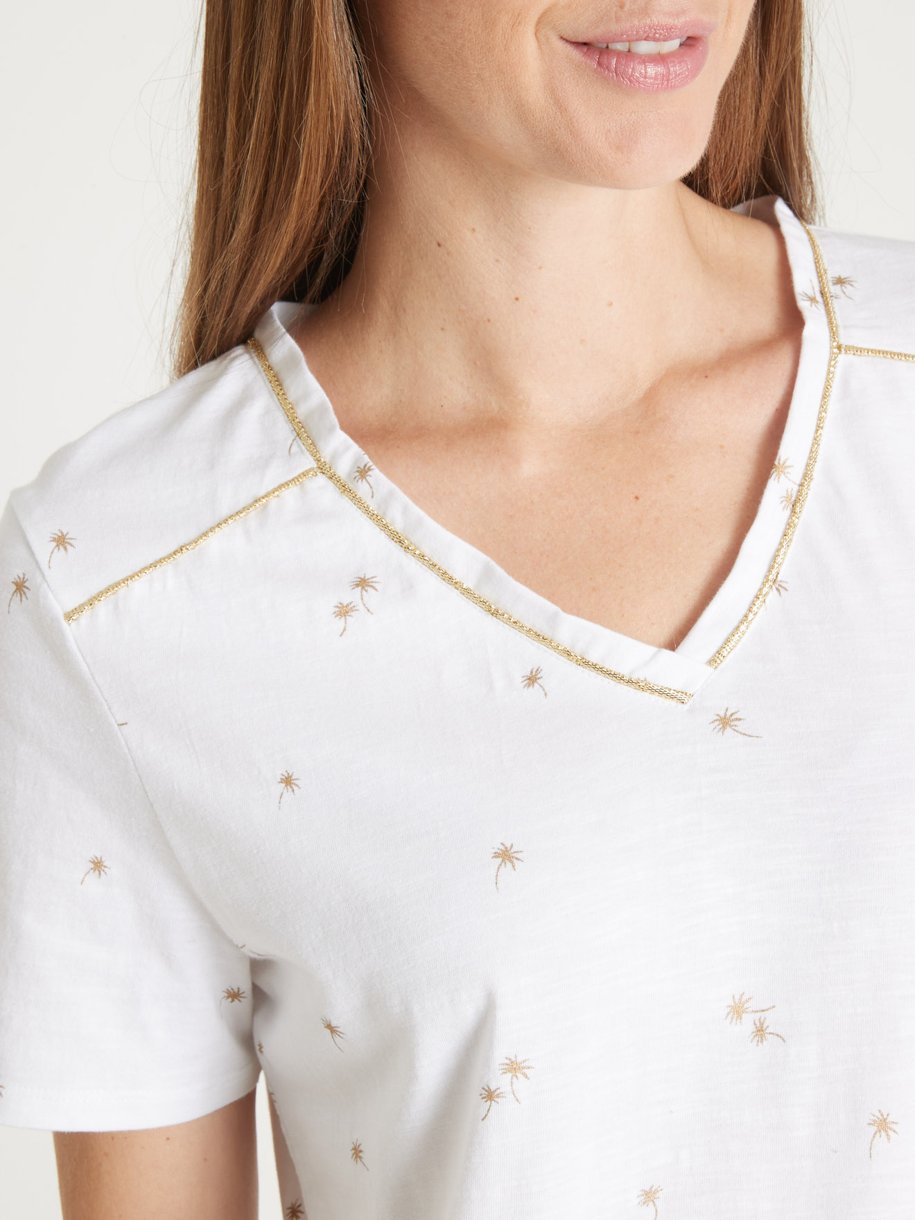 Tee-shirt pur coton flammé