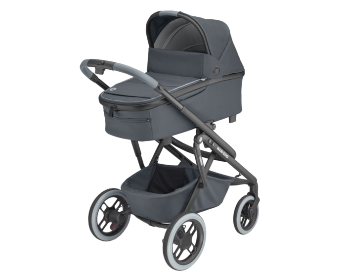 Oria XXL 0 - 9 M   0 - 9 kg    Relaxfunktion in Liegeposition |    Mit Regenschutz und Sonnenverdeck |    Nap-Keeper für ungestörten Schlaf |    Riesige Babywanne |