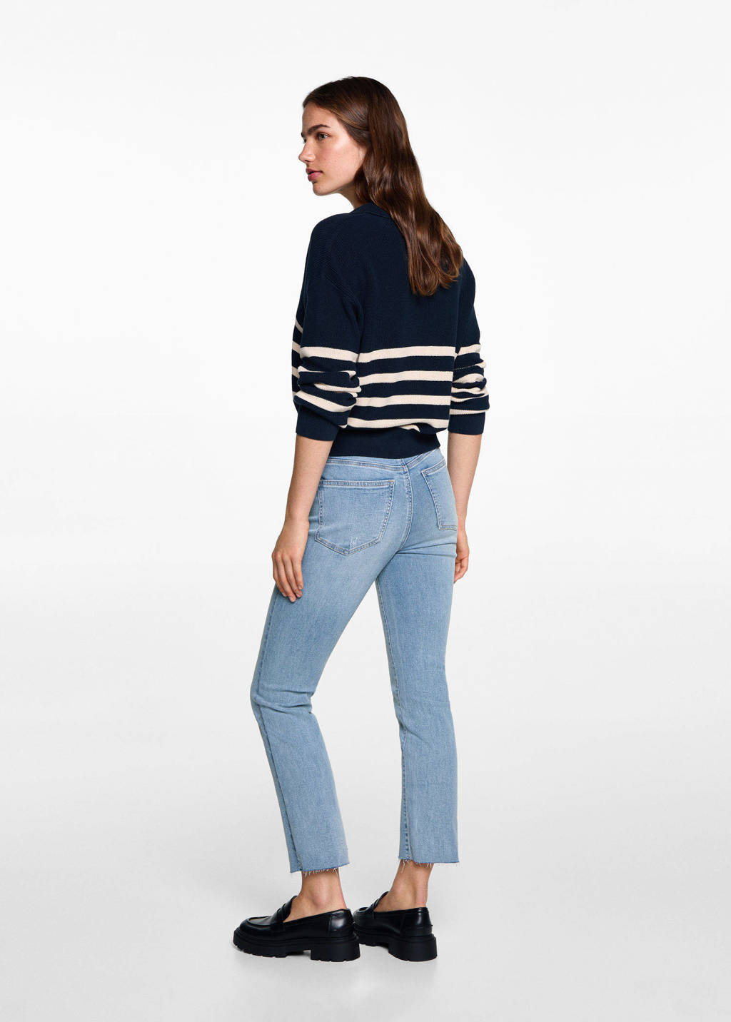 MANGO TEEN cropped regular fit jeans changeant blauw