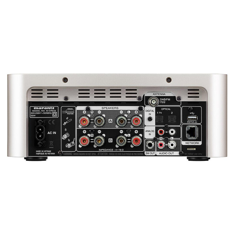 Marantz Melody X M-CR612 Argent/Or + Triangle Elara LN01 Gris Lin