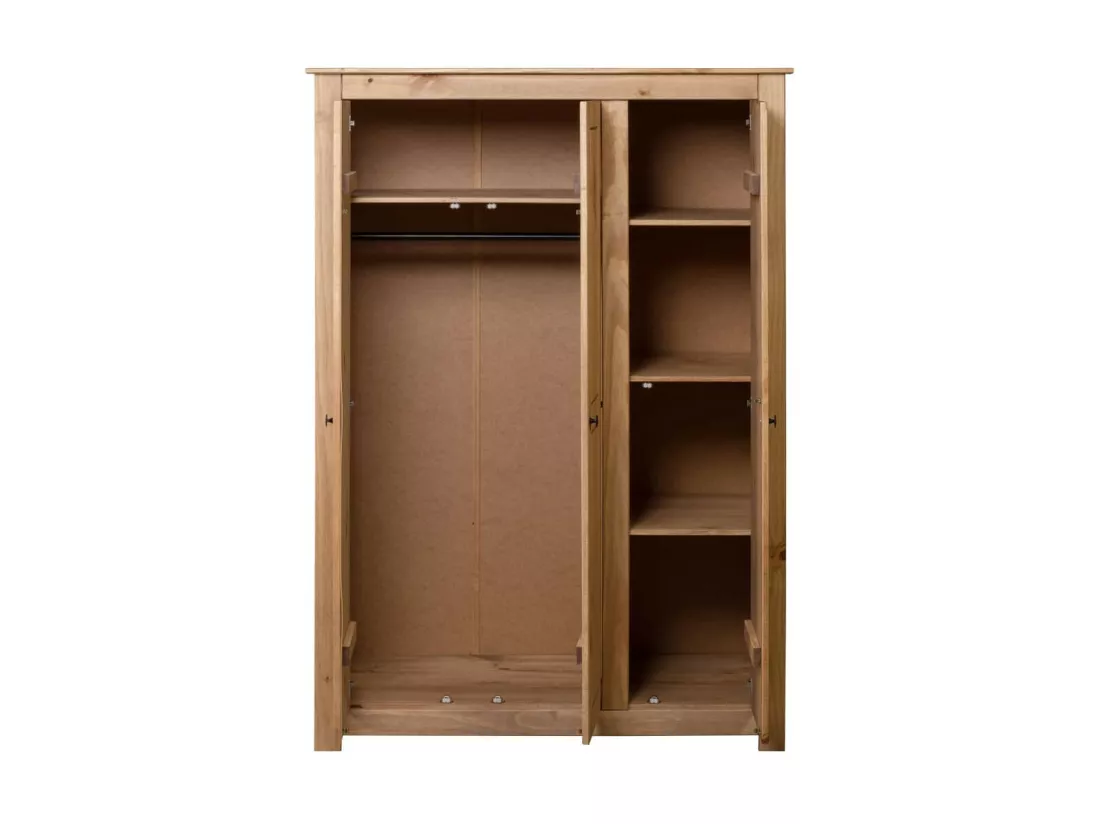 Garde-robe à 3 portes 118x50x171,5 Pin Assortiment Panama
