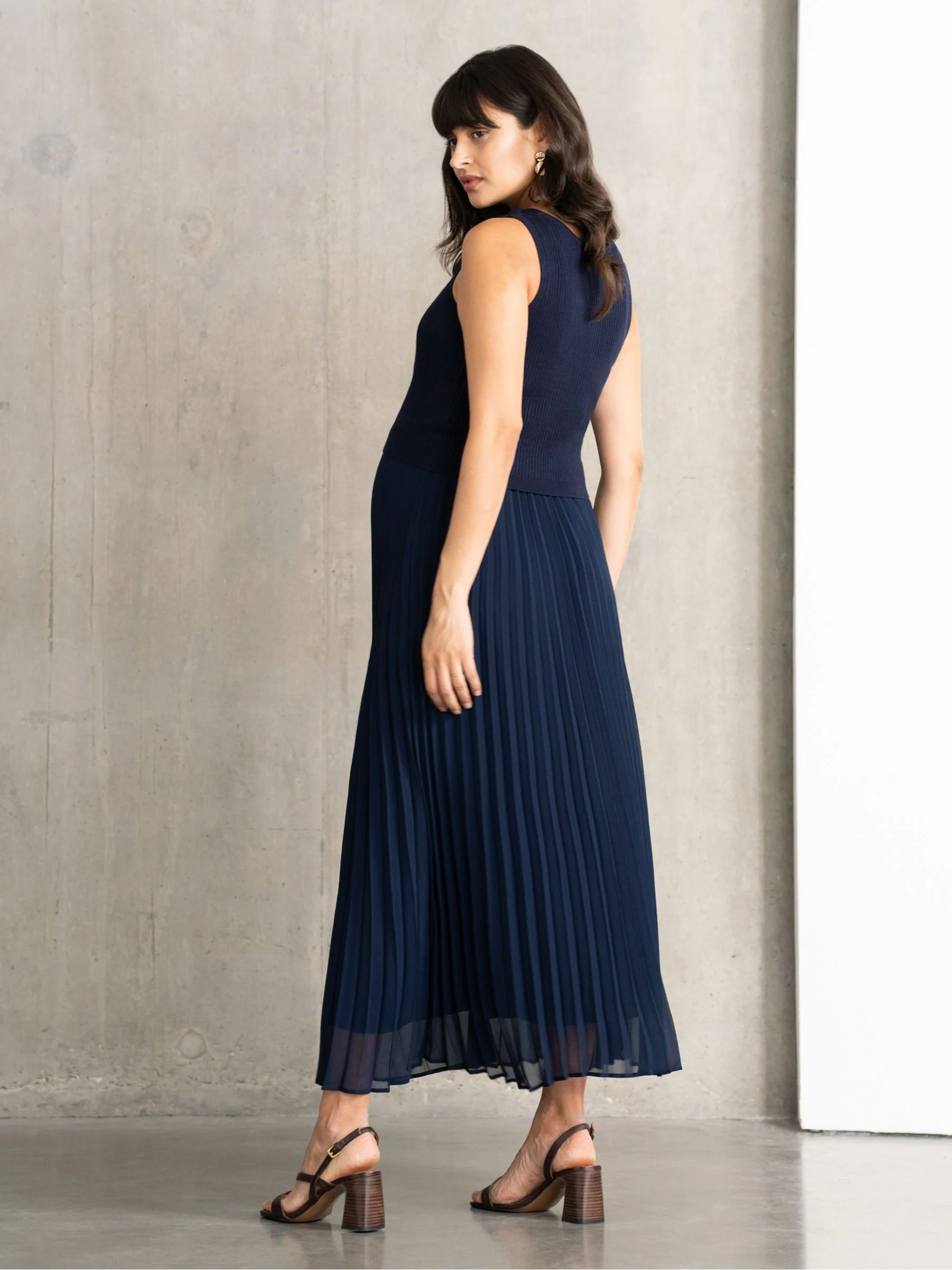 Seraphine Maternity Blue Dress with Topper