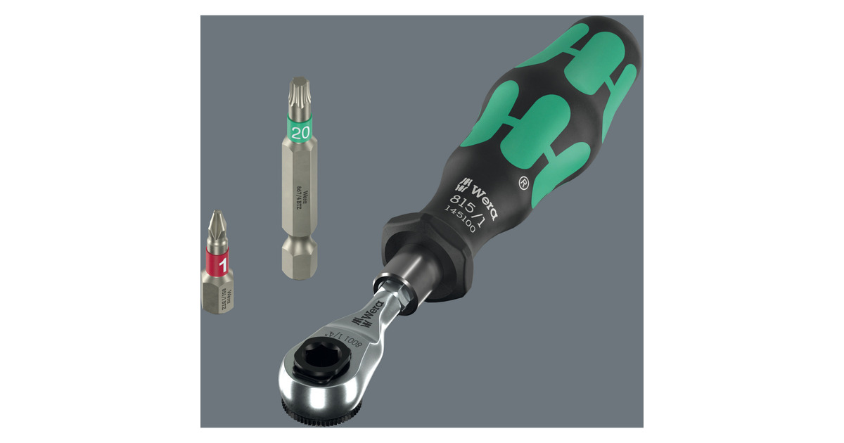 WeraTool-Check Modular 1, 21‑delig bitset  (Zwart/groen)