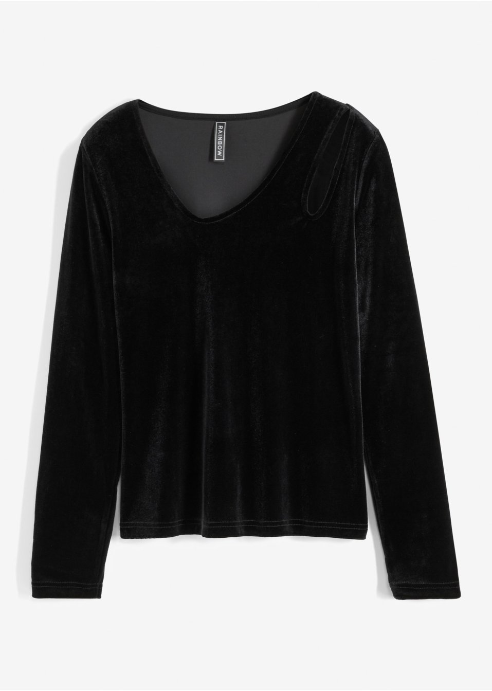 T-shirt en velours avec découpe