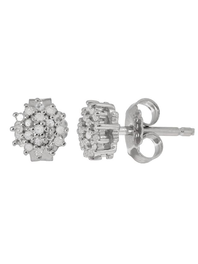 Ohrstecker 38 Diamanten, Silber 925 rhodiniert
