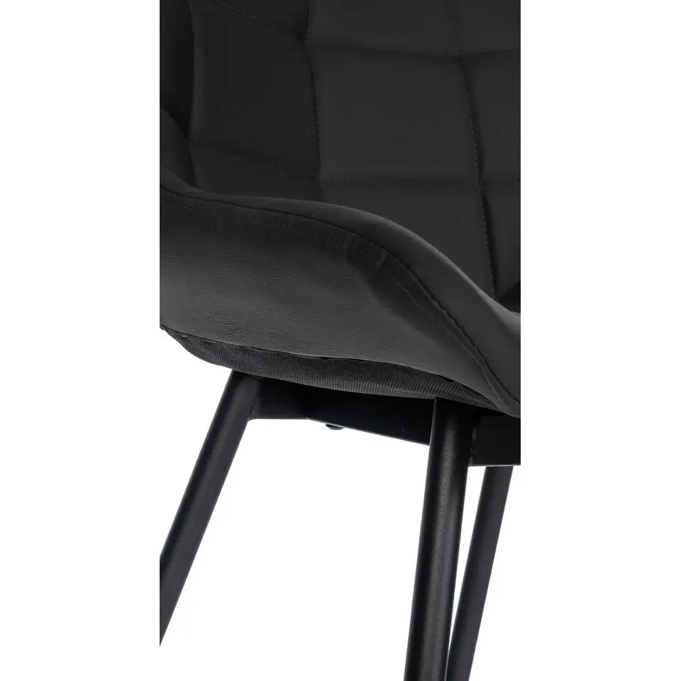 CLP Barkruk Weston zwart Frame - Kunstleer - zwart