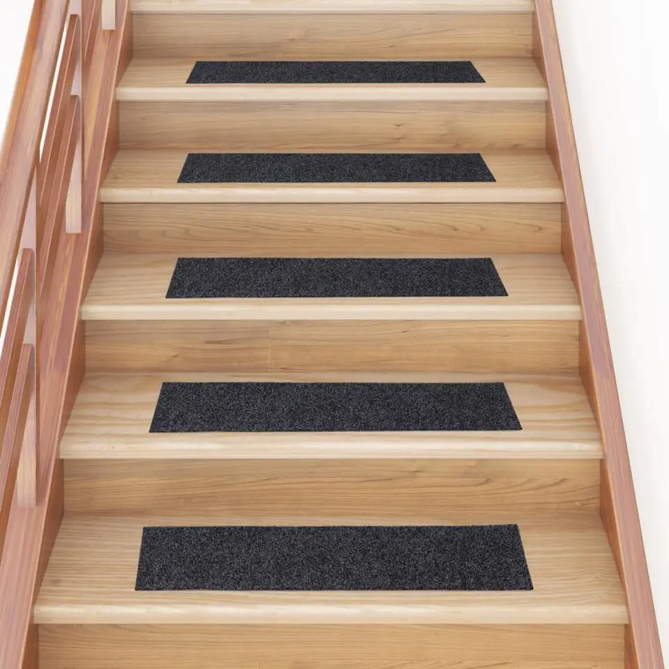 vidaXL - Trapmat - Grijs - Polypropyleen - 76 x 20 cm - 15 stuks