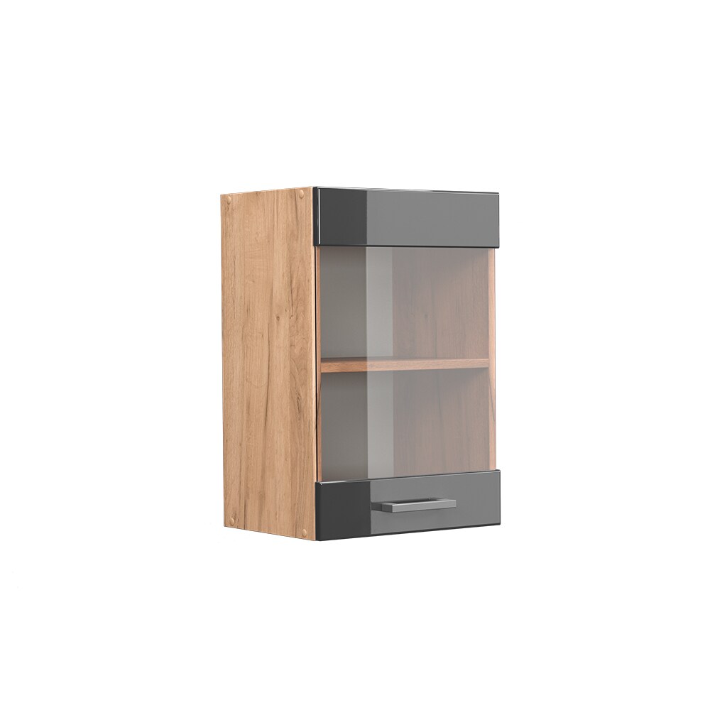 Vicco Hängeglasschrank Küchenschrank Küchenzeile R-Line 40 cm Goldkraft Anthrazit