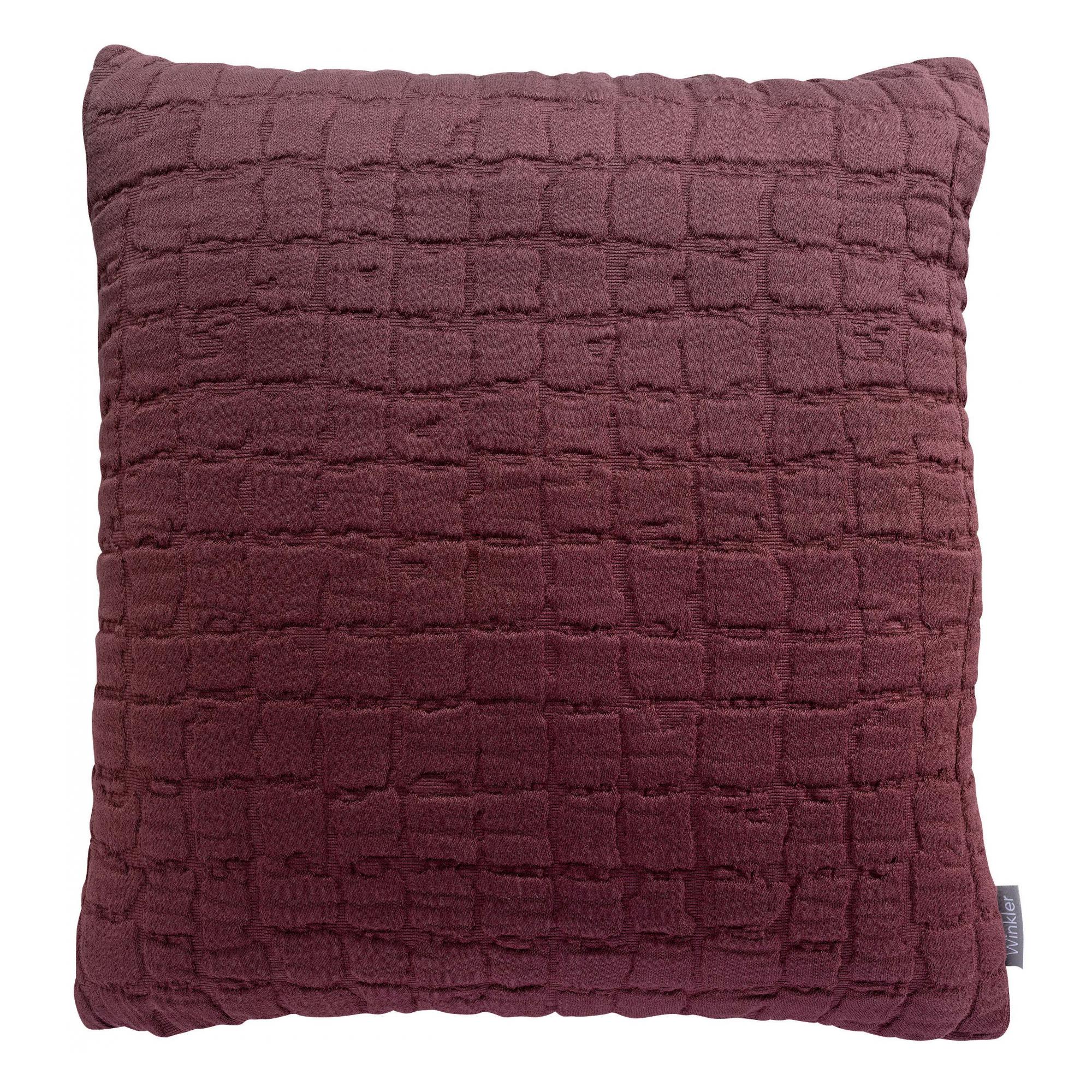 Coussin stonewashed swami prune 45 x 45 cm