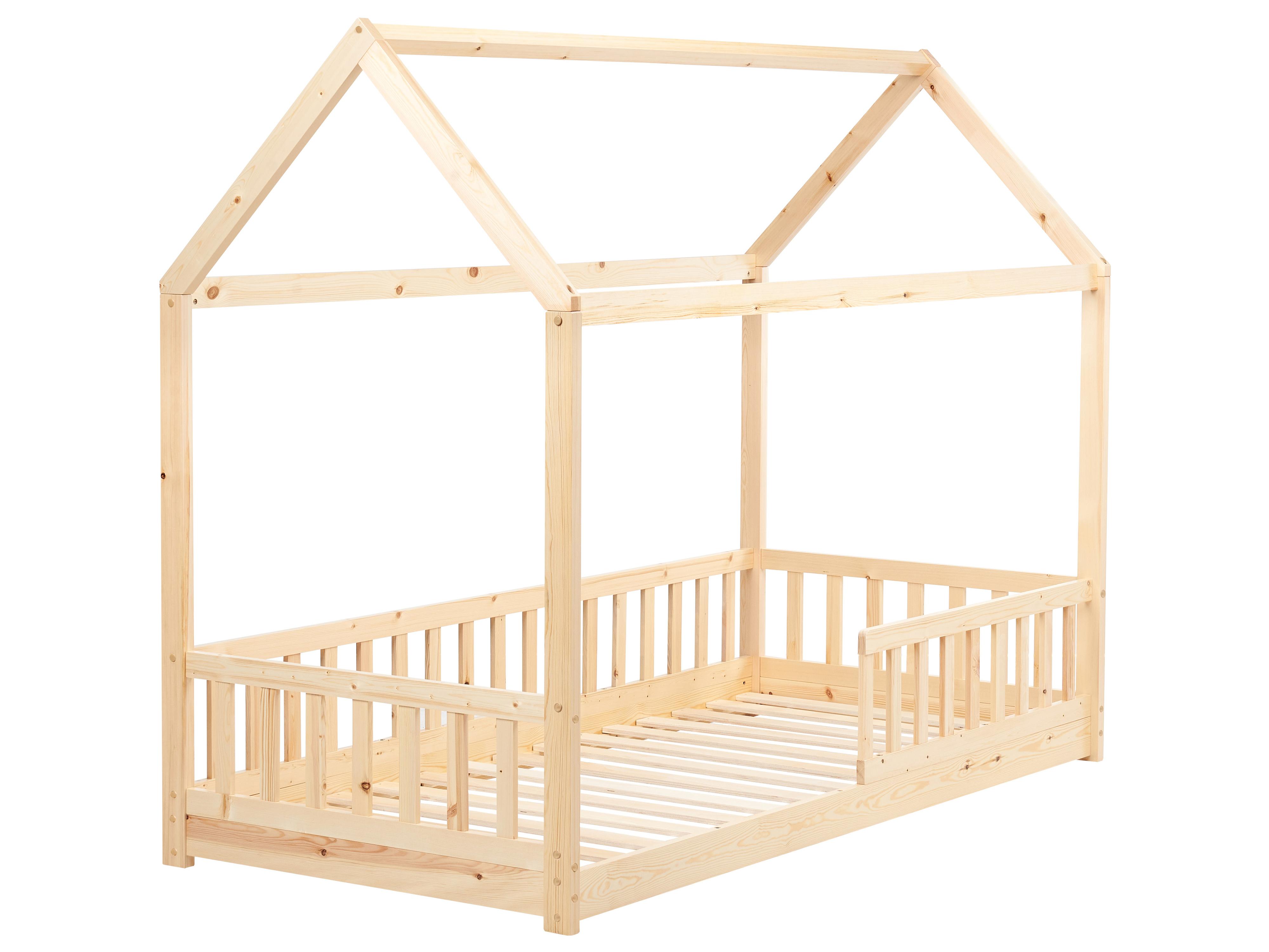 Kinderbed Huis Dennenhout COSSAYE 90 x 200 cm Lichtbruin