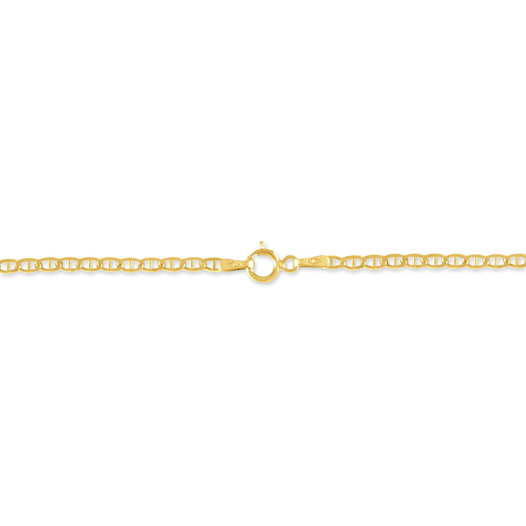 Bracelet Capucin Maille Marine Plate Or Jaune