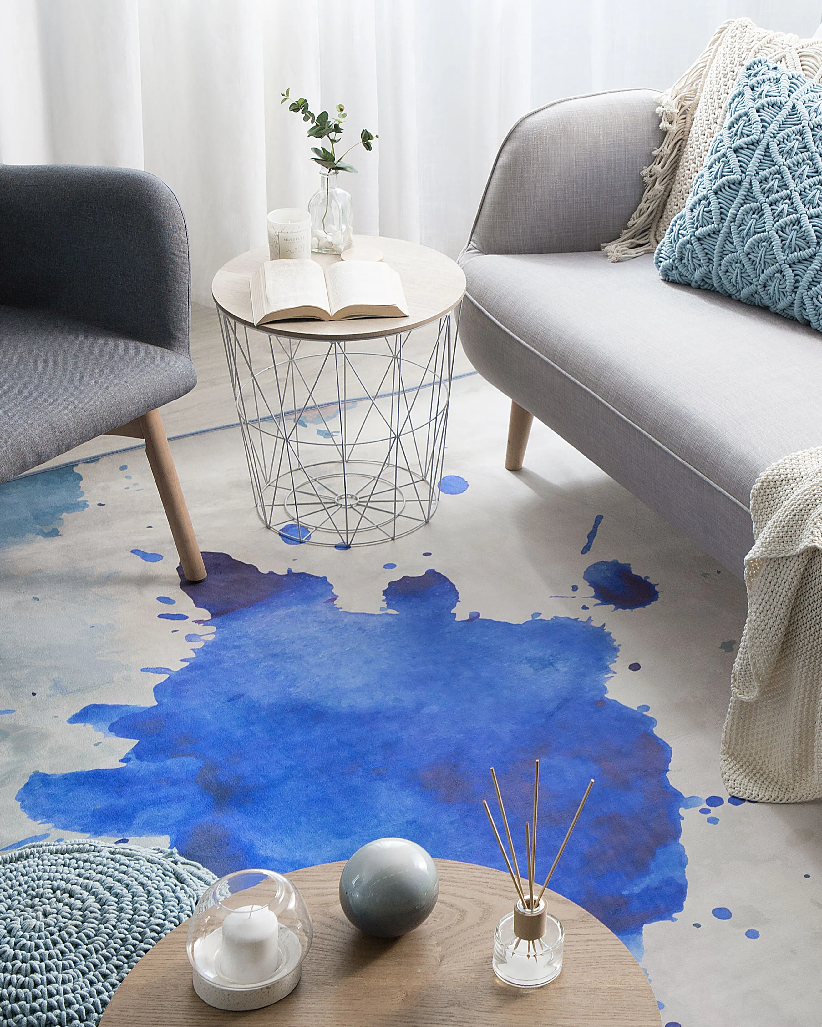 Vloerkleed ODALAR Blauw 160 x 230 cm