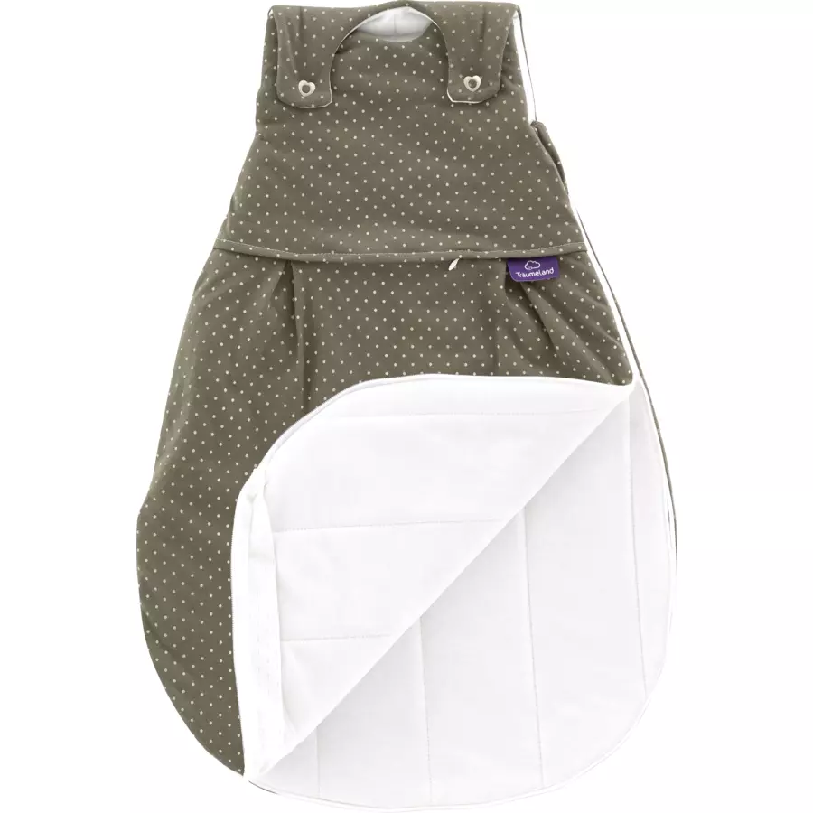 Träumeland Schlafsack Liebmich Pünktchen oliv