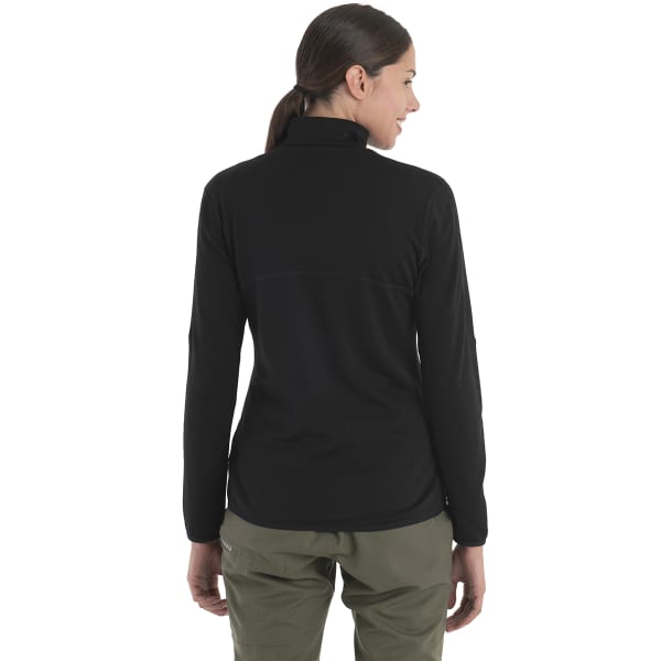 Veste polaire randonnée ICEBREAKER W 560 REALFLEECE ELEMENTAL II LS ZIP BLACK