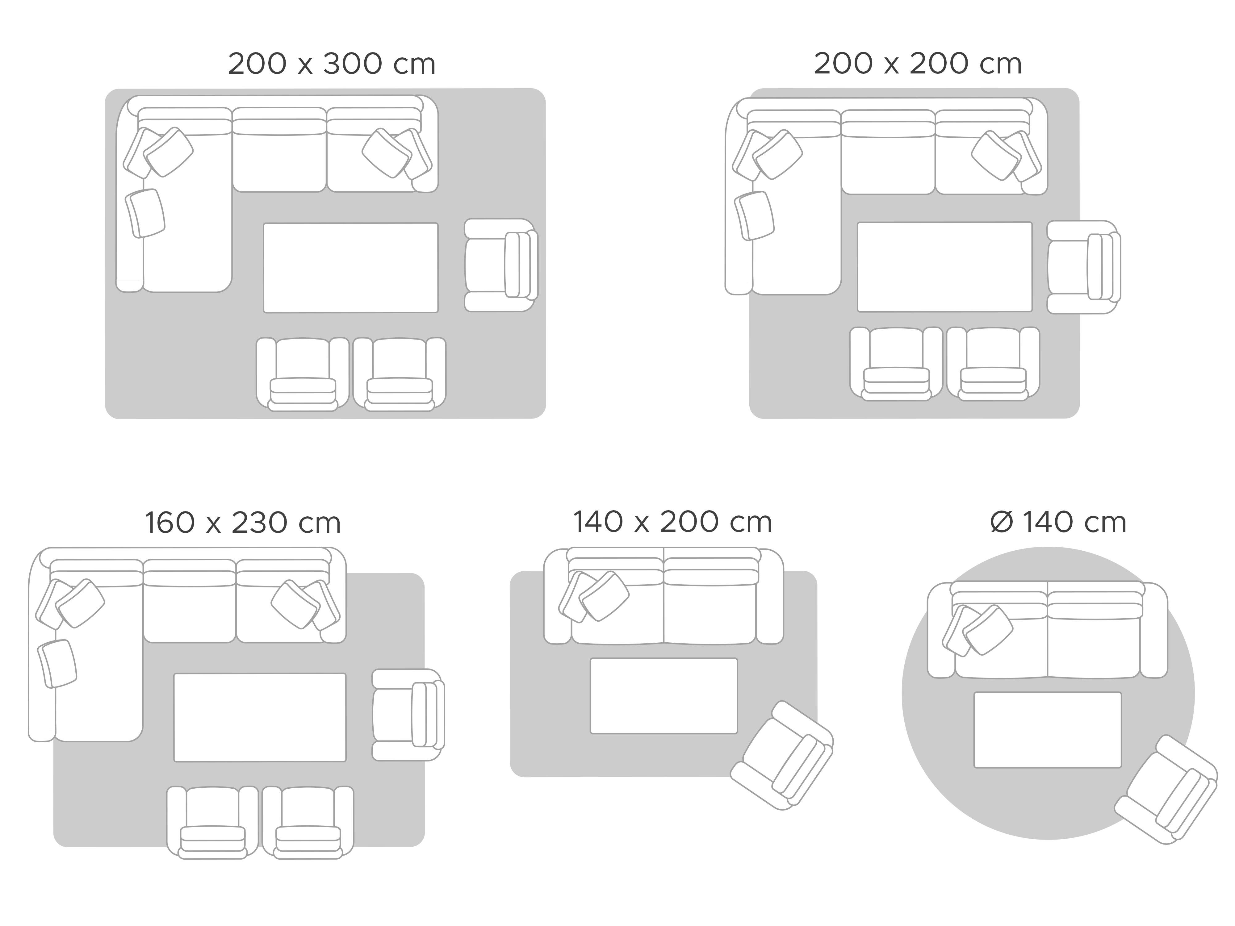 Vloerkleed SIMAV Grijs ø 140 cm