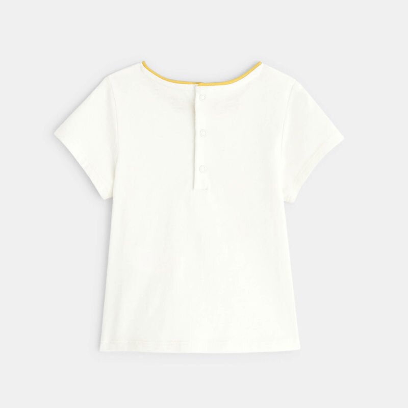 T-shirt Yellow tigres blanc bébé fille Blanc