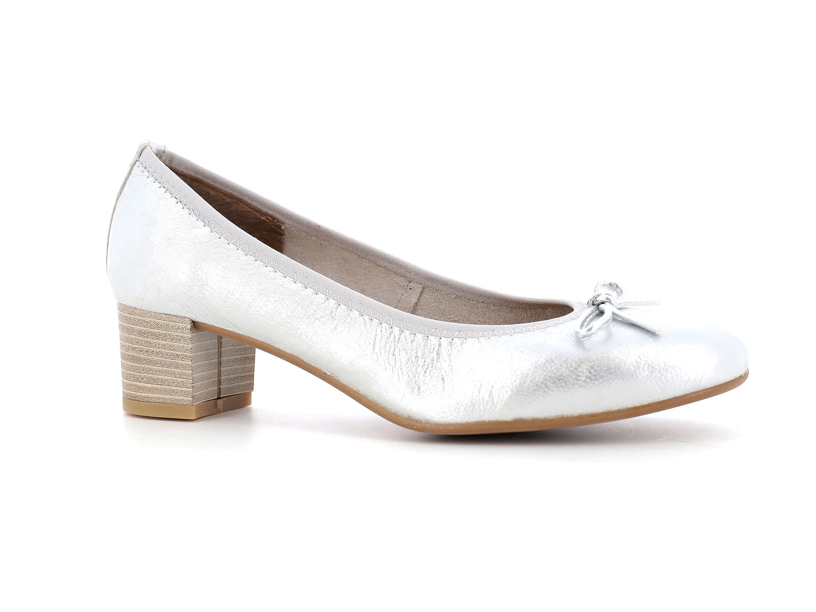 Cavargna shoes-TERESA TP Cuir Blanc Argent