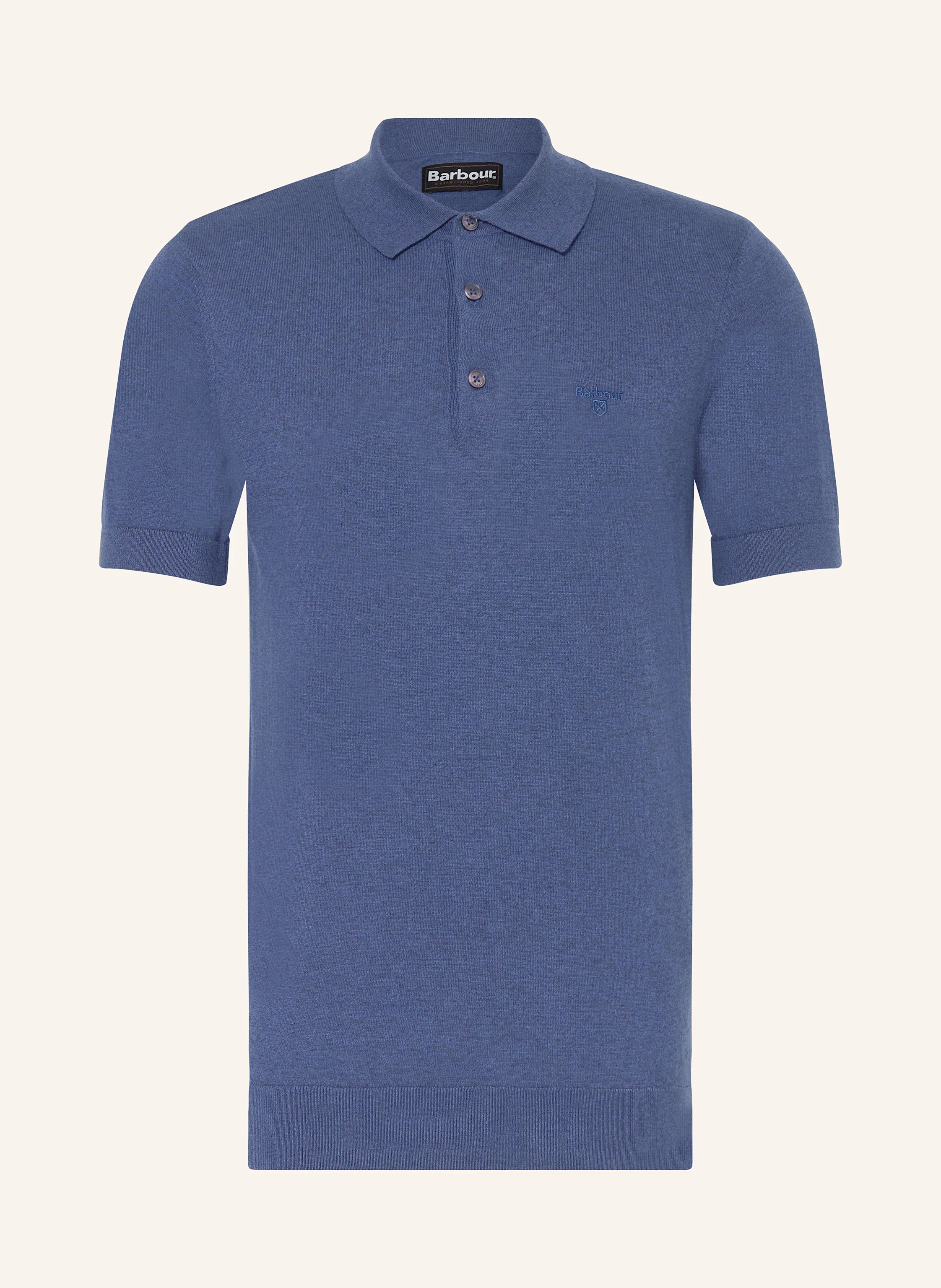 Barbour Strick-Poloshirt mit Leinen