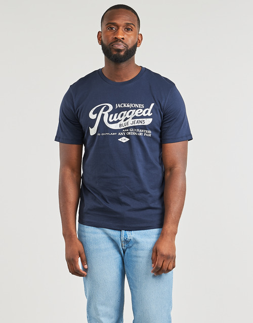 Jack & Jones - JJEJEANS TEE SS O-NECK  23/24 - Marine