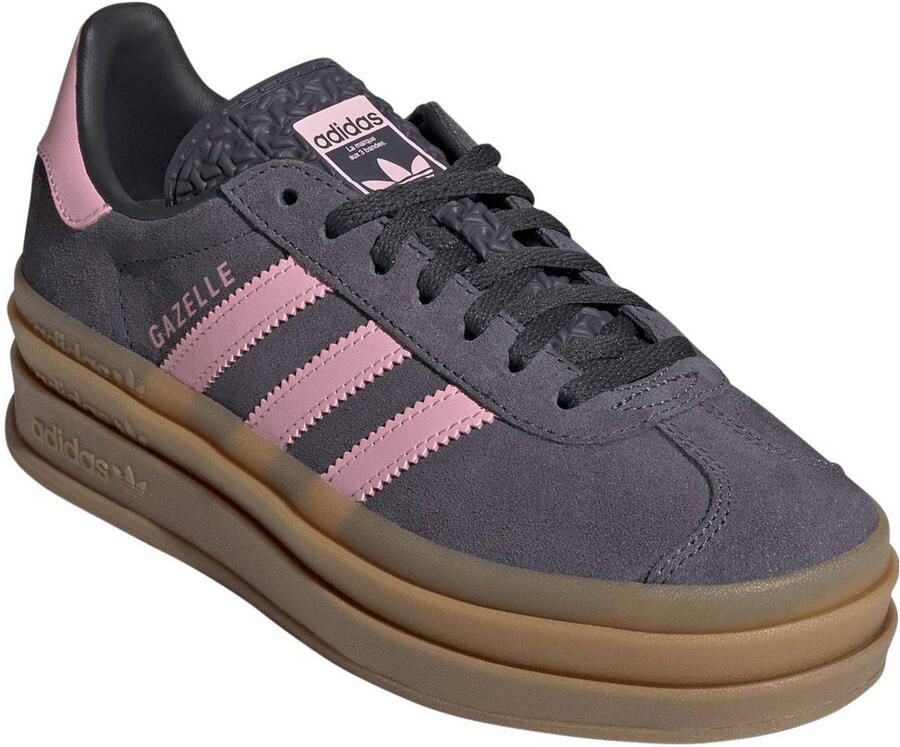 Adidas Originals Gazelle Bold sneakers donkerbruin roze