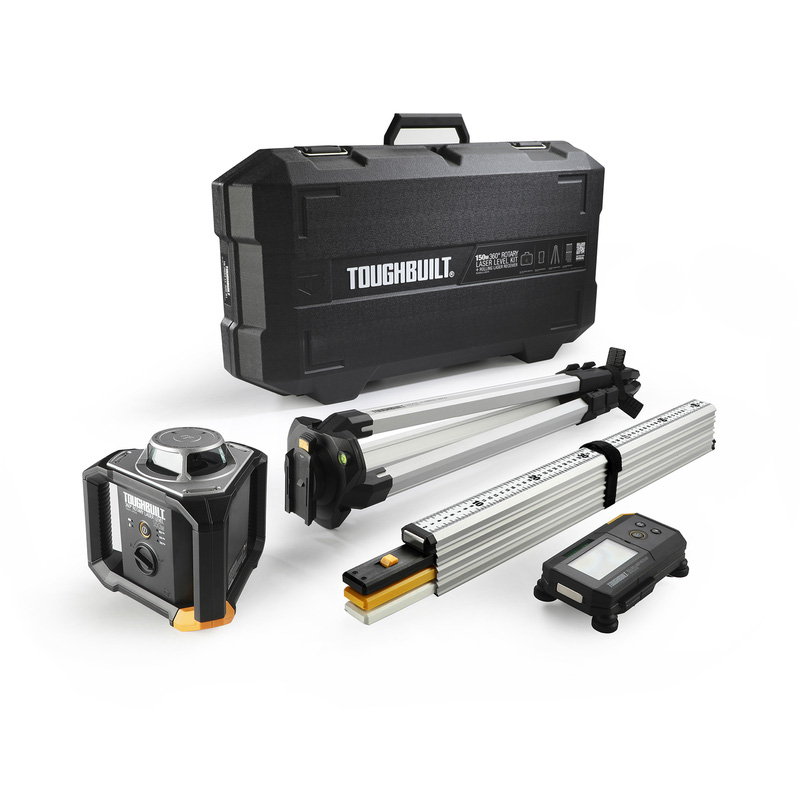 Toughbuilt 360° roterende laserwaterpaskit + laserontvanger Groen