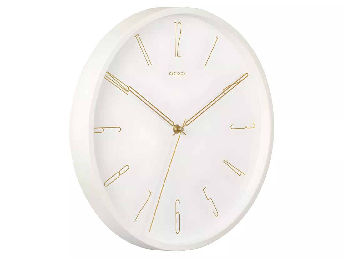 Belle Numbers - Horloge murale ronde ø35cm : Couleur - Blanc