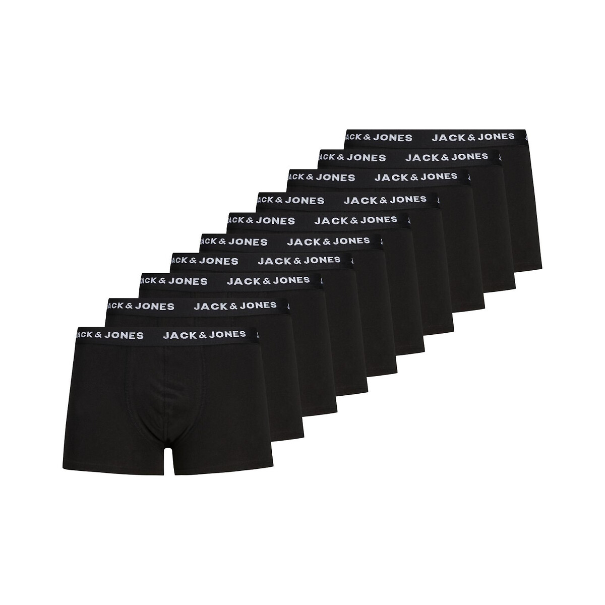 JACK & JONES<br>Conjunto de 10 cuecas boxer lisas