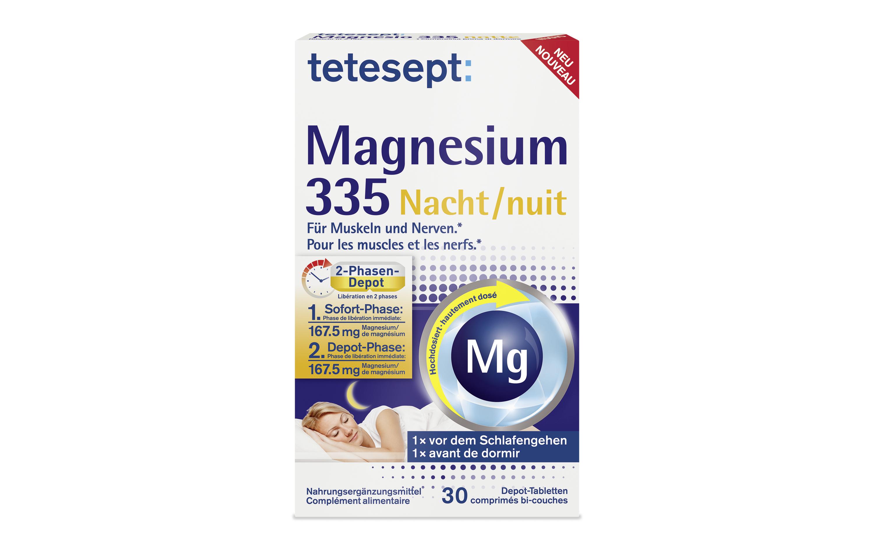 Magnesium 335 Nacht Depot 30 TablettenMagnesiumpräparat