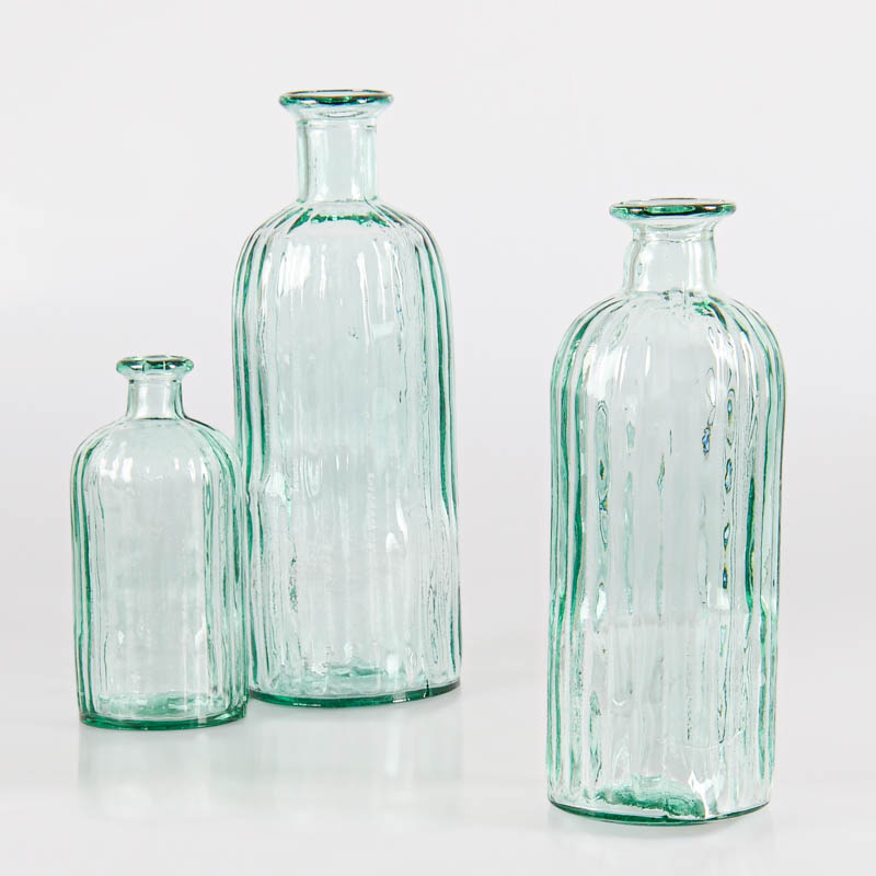 Vase rainuré 'Holanda' transparent