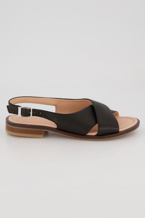Ledersandalen, elastische Fersenriemen, Weite H