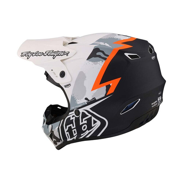 Troy Lee Designs - Casque GP Volt Camo Blanc / Camouflage Gris / Noir