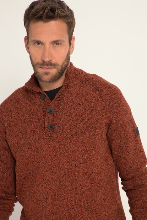 Troyer, Strick, Cashmere Touch, Stehkragen, Knöpfe