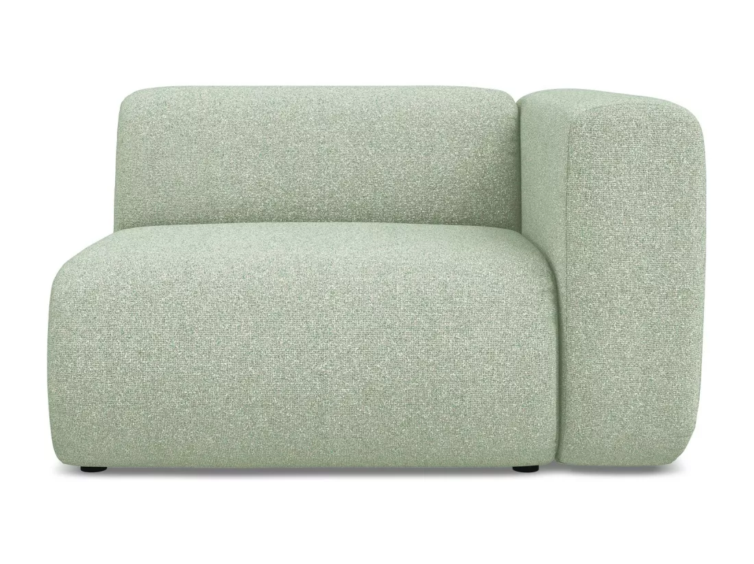 Module avec accoudoirs droit en tissu texturé - vert clair - EKAHI