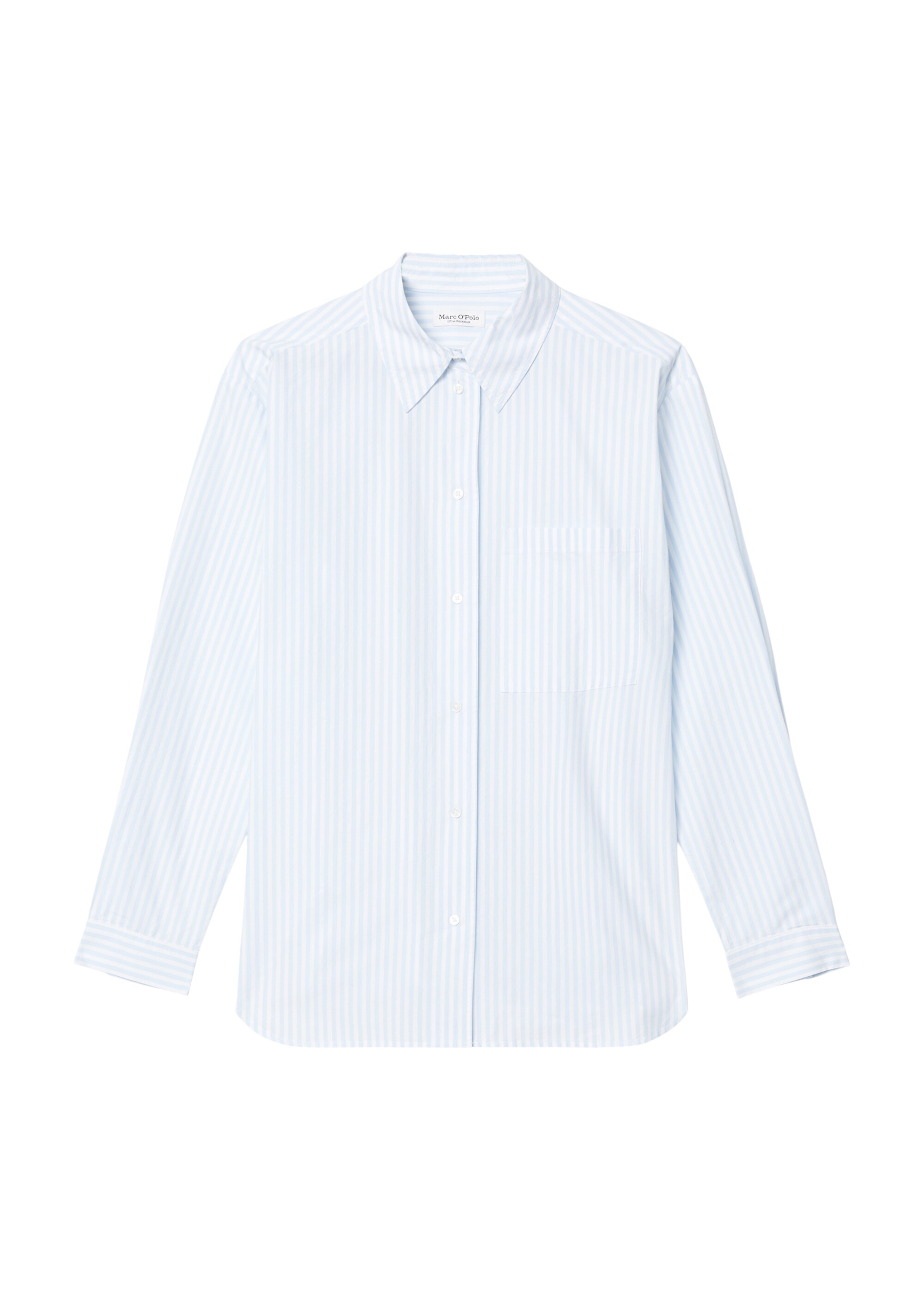 Streifen-Bluseim Boyfriend-Stil