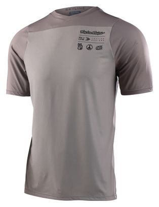 Maillot Manches Courtes Troy Lee Designs Skyline Quarry Gris