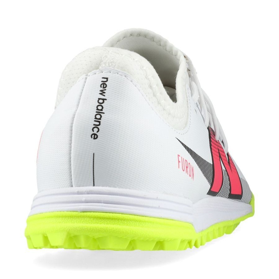 New Balance Furon V7 Dispatch TF - Blanc/Violet/Jaune Fluo Enfant