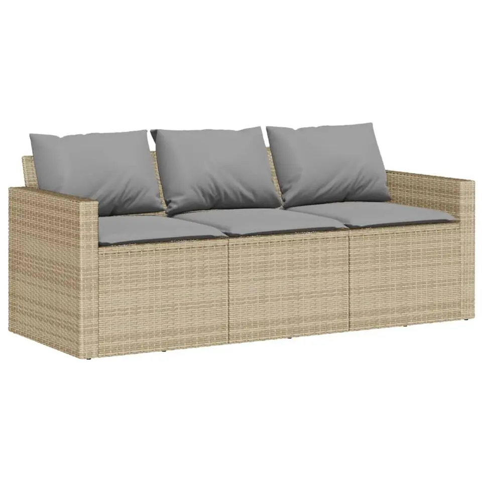 vidaXL - Tuinbank - Beige - Poly rattan