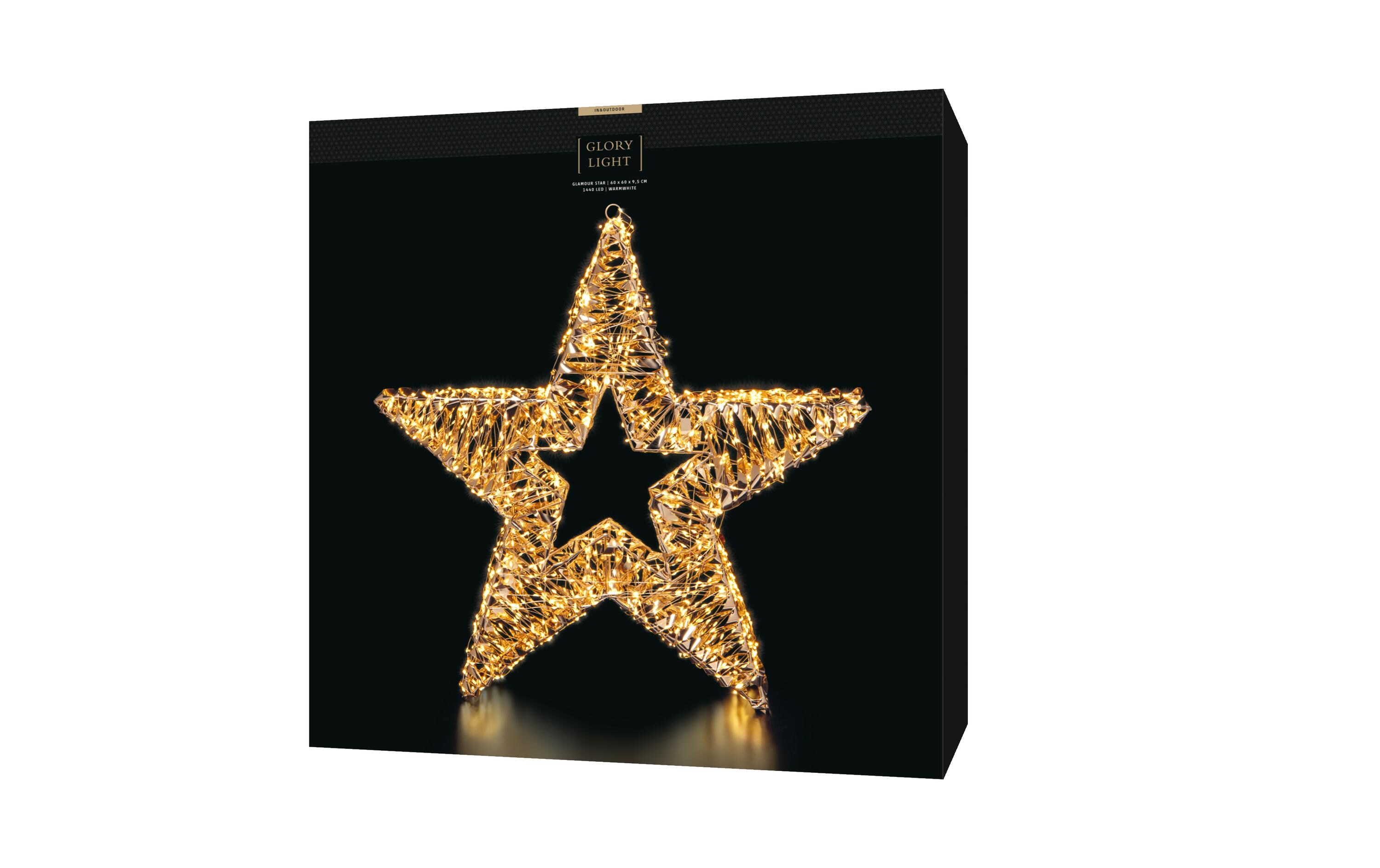 Glamour star, 60 WarmweissLED Dekoration