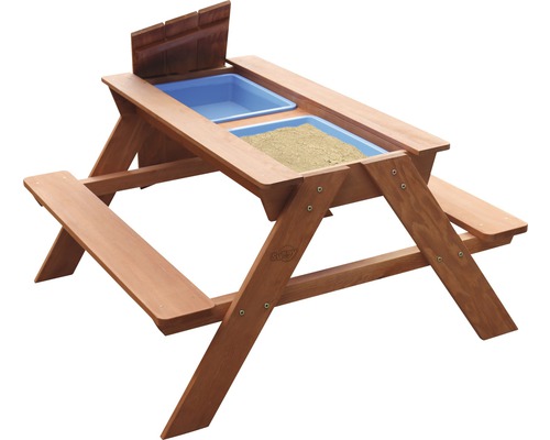 Kinderpicknicktafel Dave, hout, bruin