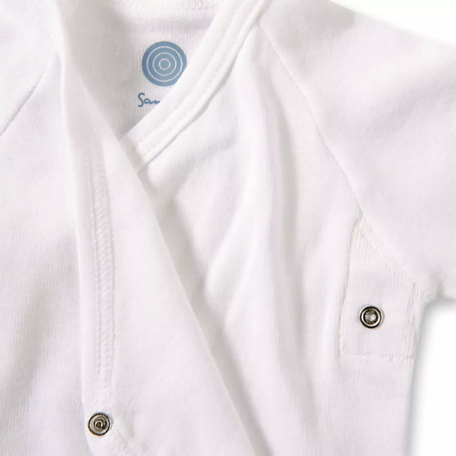 SANETTA Baby Wickelbody uni weiß
