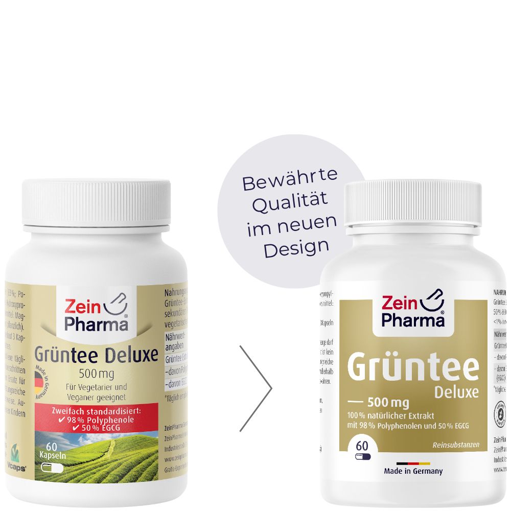 ZeinPharma® Grüntee Extrakt Kapseln Deluxe 500 mg