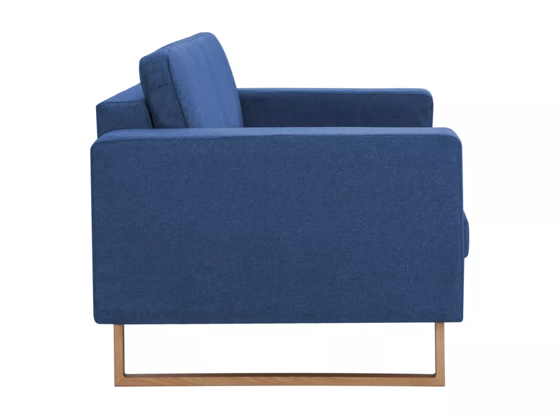 Ensemble de canapé 2 pièces Tissu Bleu