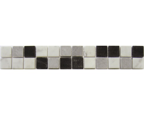 Natuursteenrand, zwart, 4,8 x 29,8 cm