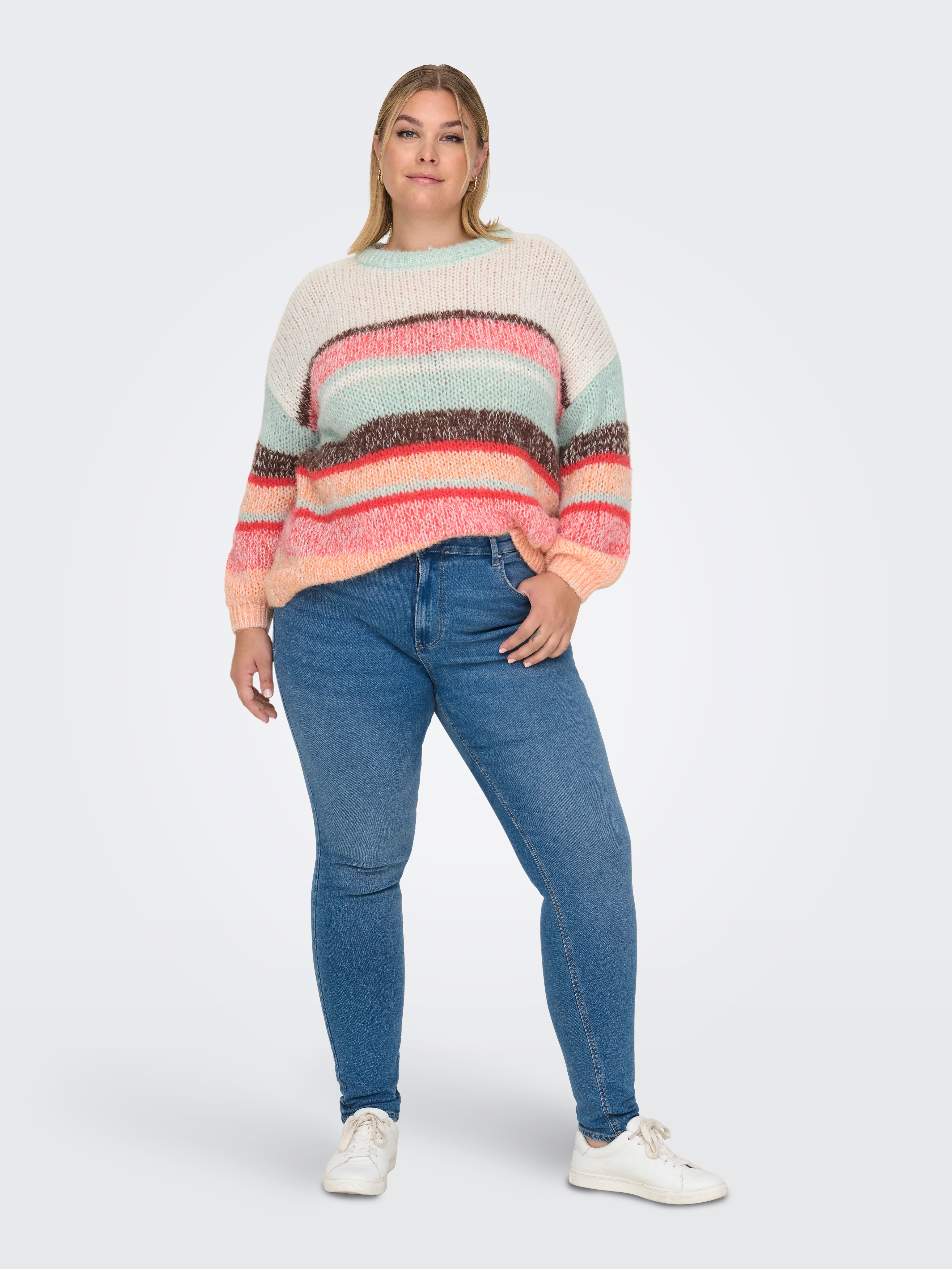 CARALYSSA Strickpullover Aqua Gray