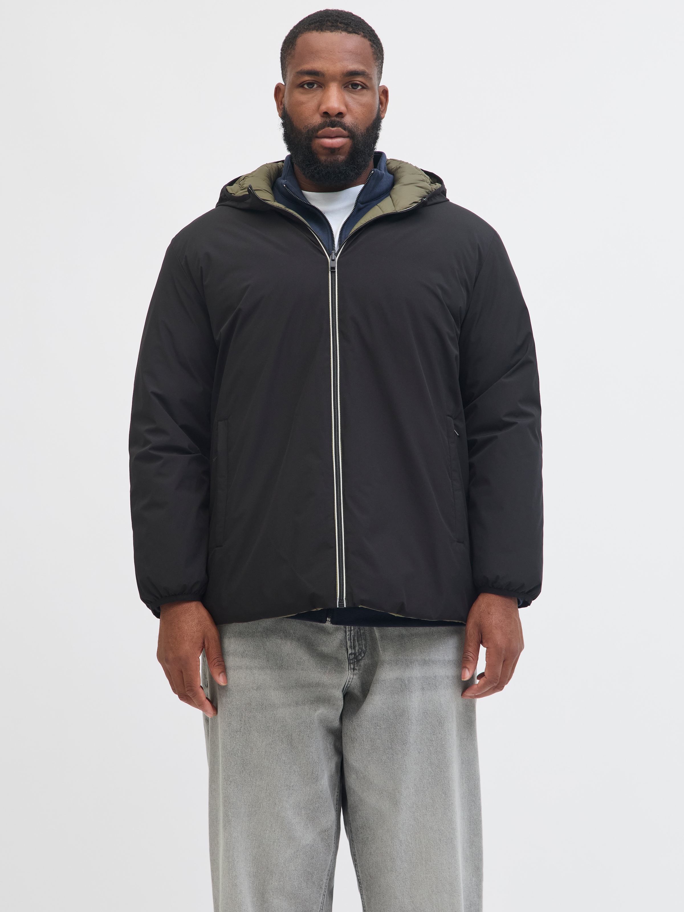 Jack & Jones PlusSize Wendejacke »JJEBROOK REVERSIBLE JACKET SN PLS« mit Kapuze