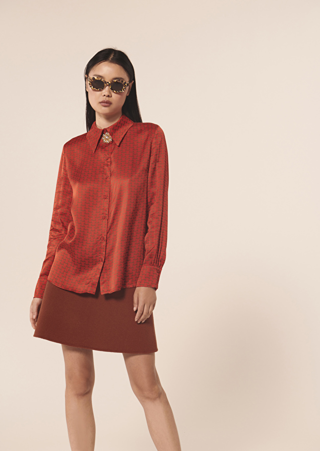 Chemise Charlotterouge imprimée monogramme