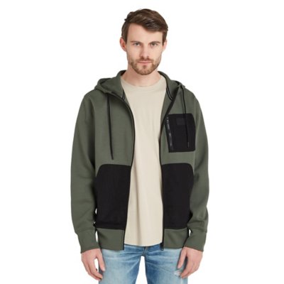 Sweatshirt zippé à capuche homme Mix Media CALVIN KLEIN