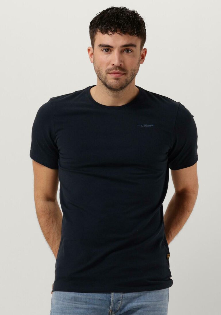 G-STAR RAW donkerblauwe g-star raw t-shirt slim base r t s/s