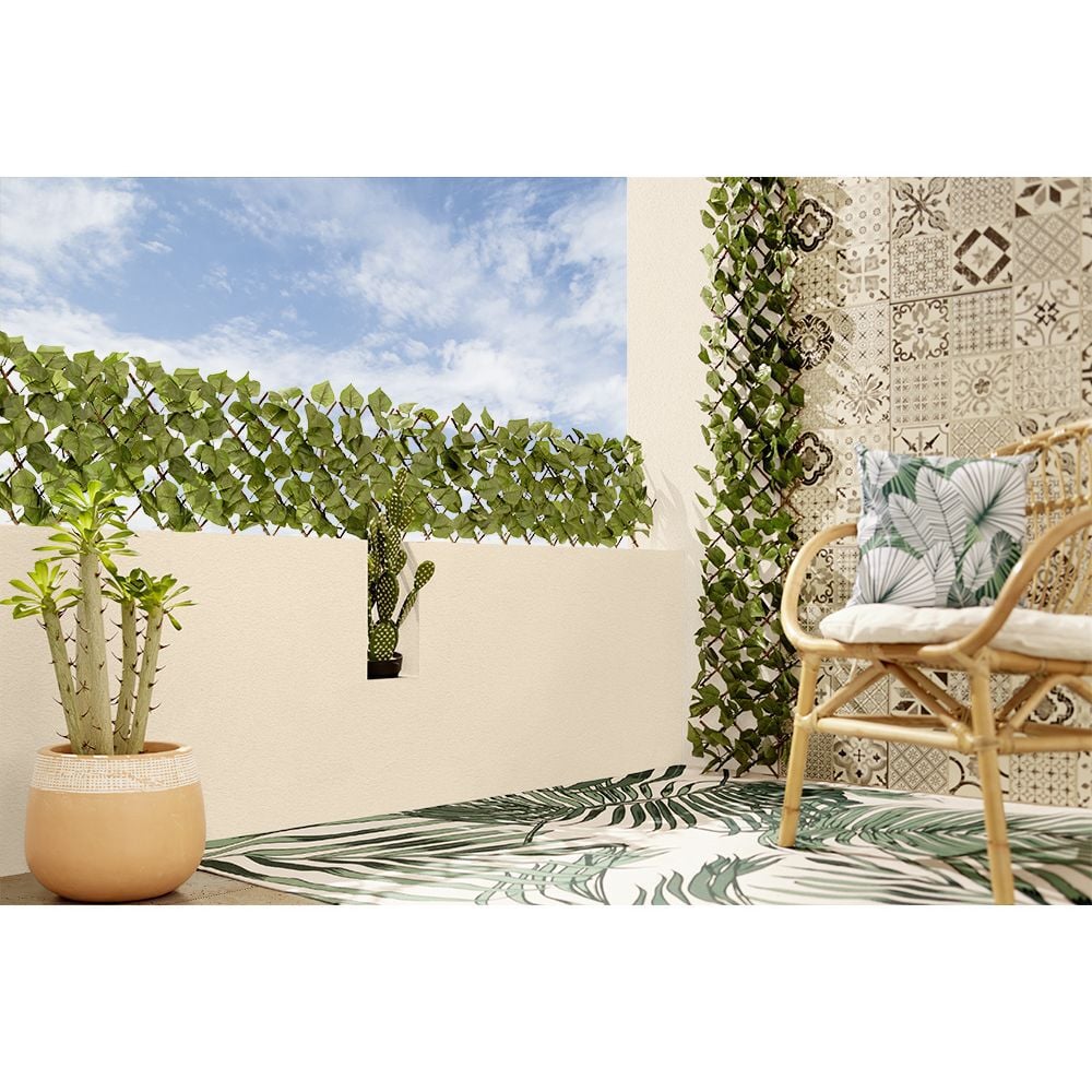 Treillis extérieur lumineux solaire plante grimpante artificielle H180